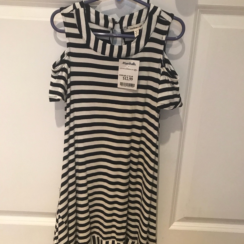 Monteau Girl Stripped dress - size 7